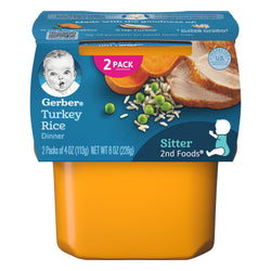 Gerber 2nd Foods Turkey Rice - 8 OZ 8 Pack