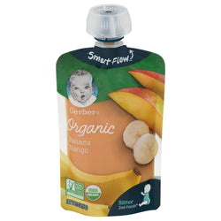 Gerber 2nd Foods Organic Pouch Banana Mangoes - 3.5 OZ 12 Pack