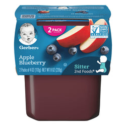 Gerber 2nd Foods Apple Blueberry - 8 OZ 8 Pack