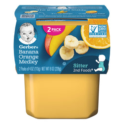 Gerber 2nd Foods Banana Orange Medley - 8 OZ 8 Pack