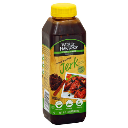 World Harbors Jamaican Style Jerk Sauce & Marinade - 16 FZ 6 Pack