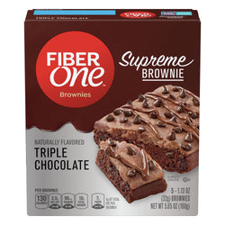 Fiber One Supreme Brownie Triple Chocolate - 5.65 OZ 8 Pack