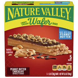 Nature Valley Crispy Creamy Peanut Butter Chocolate Wafer Bars - 6.5 OZ 6 Pack
