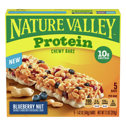 Nature Valley Protein Raspberry Nut Chewy Bars - 7.1 OZ 12 Pack