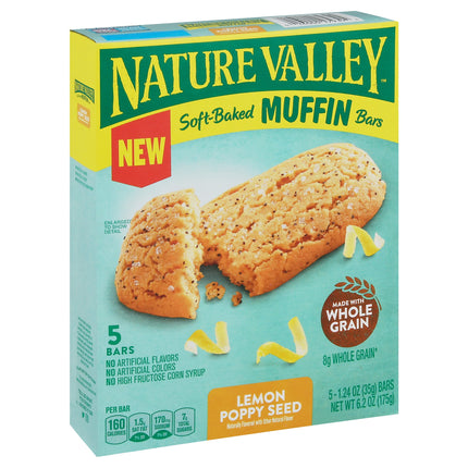 Nature Valley Lemon Poppy Seed Muffin Bars - 6.2 OZ 6 Pack