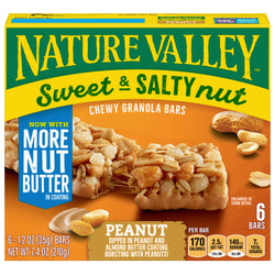 Nature Valley Sweet & Salty Nut Chewy Peanut Granola Bars - 7.4 OZ 12 Pack