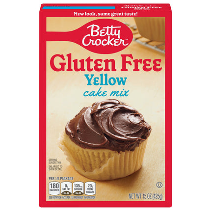 Betty Crocker Mix Cake Gluten Free Yellow - 15 OZ 6 Pack