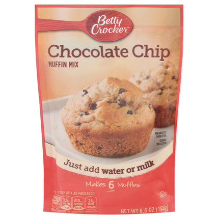 Betty Crocker Muffin Mix Chocolate Chip Pouch - 6.5 OZ 9 Pack