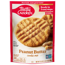 Betty Crocker Mix Cookie Peanut Butter Pouch - 17.5 OZ 12 Pack