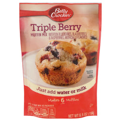 Betty Crocker Muffin Mix Triple Berry Pouch - 6.5 OZ 9 Pack
