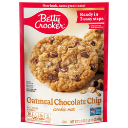 Betty Crocker Mix Cookie Oatmeal Chocolate Chip Pouch - 17.5 OZ 12 Pack
