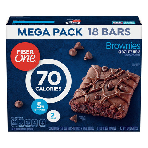 Fiber One 90 Calorie Brownies Chocolate Fudge - 16 OZ 4 Pack