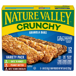 Nature Valley Crunchy Granola Bars Variety Pack - 8.94 OZ 12 Pack