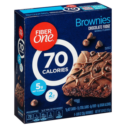 Fiber One 90 Calorie Brownies Chocolate Fudge - 5.34 OZ 8 Pack