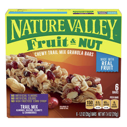 Nature Valley Fruit & Nut Chewy Trail Mix Granola Bars - 7.4 OZ 12 Pack