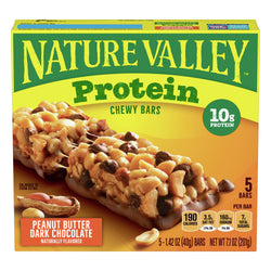 Nature Valley Protein Peanut Butter Dark Chocolate Chewy Bars - 7.1 OZ 12 Pack