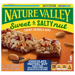 Nature Valley Sweet & Salty Nut Chewy Chocolate Pretzel Nut Granola Bars - 7.4 OZ 12 Pack