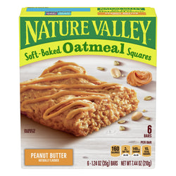 Nature Valley Soft Baked Peanut Butter Oatmeal Squares - 7.44 OZ 8 Pack