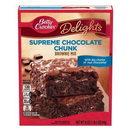Betty Crocker Mix Brownies Chocolate Chunk - 18 OZ 12 Pack