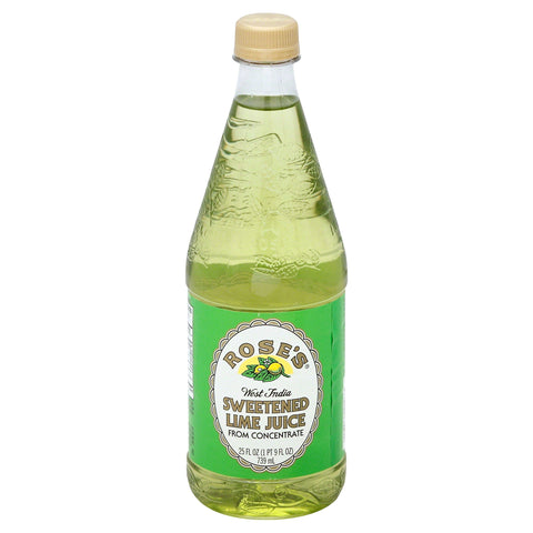 Rose's West India Sweetened Lime Juice - 25 FZ 6 Pack