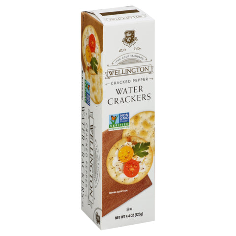 Wellington Cracked Pepper Water Crackers - 4.4 OZ 12 Pack