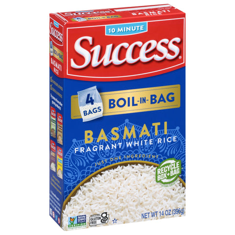 Success Boil In Bag Basmati White Rice - 14 OZ 6 Pack