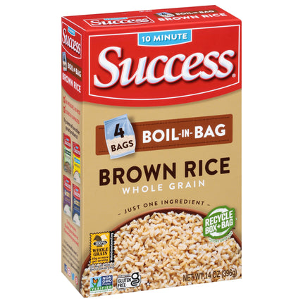 Success Rice Boil In Bag Brown - 14 OZ 12 Pack
