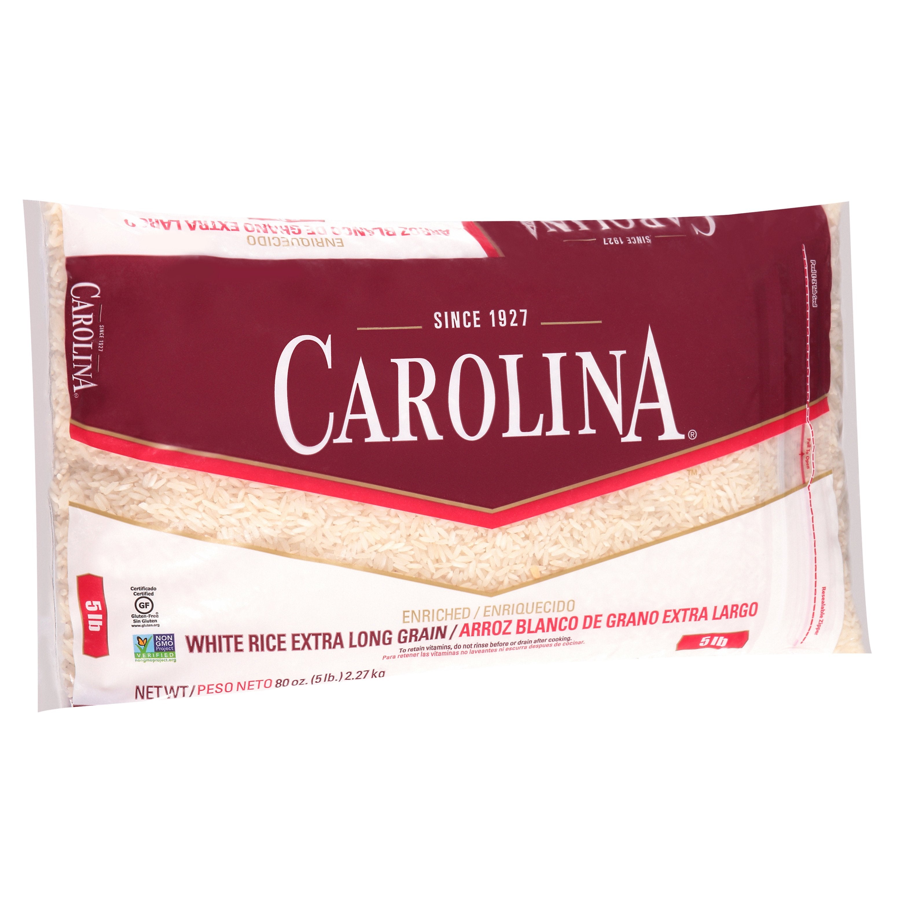 Carolina Rice Enriched Extra Long Grain Bag - 80 OZ 8 Pack – StockUpExpress