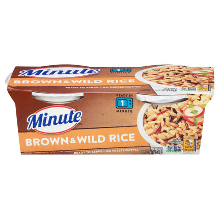 Minute Ready To Serve Brown & Wild Rice Cups - 8.8 OZ 8 Pack