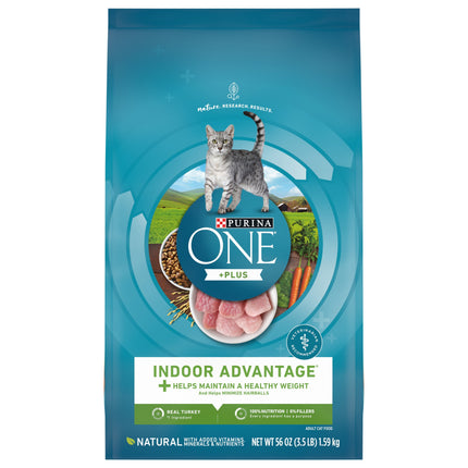 Purina One Cat Food Dry Indoor Advantage - 3.5 LB 4 Pack