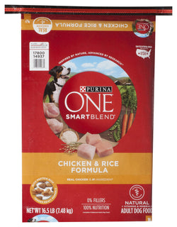 Purina One Dog Food Dry Chicken & Rice - 16.5 Lb