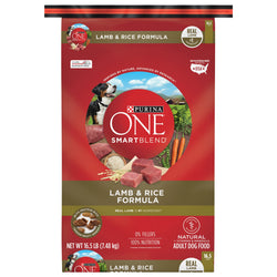 Purina One Dog Food Dry Lamb & Rice - 16.5 Lb