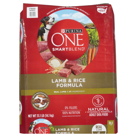 Purina One Dog Food Dry Lamb & Rice 31.1 LB