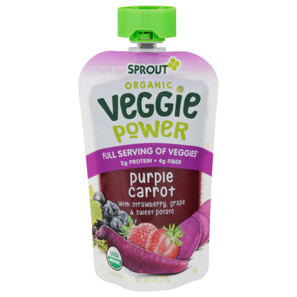 Sprout Purple Carrot With Strawberry, Grape & Sweet Potato - 4 OZ 12 Pack