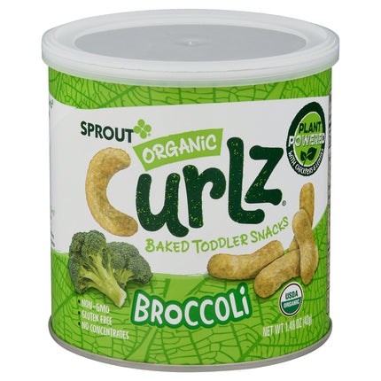 Sprout Organic Curlz Broccoli Baked Toddler Snacks - 1.48 OZ 6 Pack