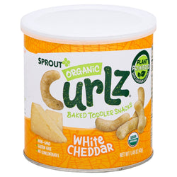 Sprout Organic Curlz White Cheddar Baked Toddler Snacks - 1.48 OZ 6 Pack