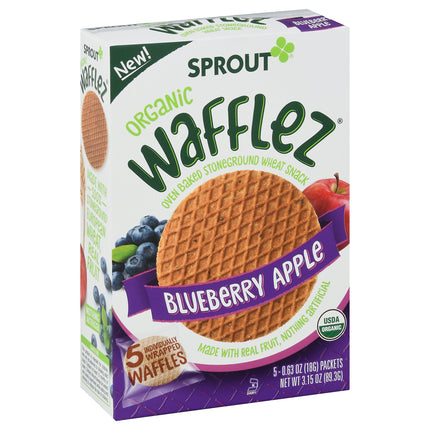 Sprout Organic Wafflez Blueberry Apple - 3.15 OZ 10 Pack