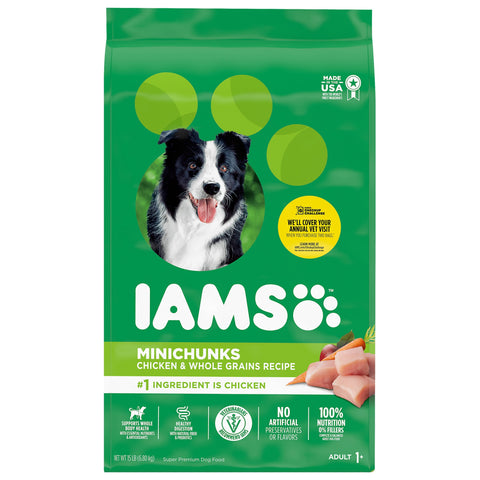 Iams Minichunks Chicken & Whole Grains - 15 Lb