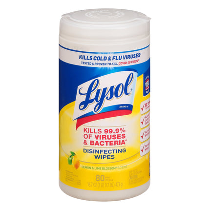 Lysol Cleaner Wipes Citrus - 80 CT 6 Pack