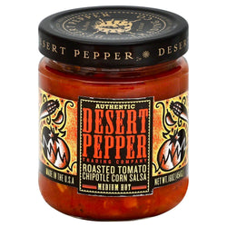 Desert Pepper Roasted Tomato Chipolte Corn Salsa Medium/Hot - 16 OZ 6 Pack