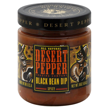 Desert Pepper Spicy Black Bean Dip - 16 OZ 6 Pack