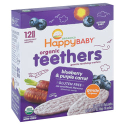 Happy Baby Organic Gluten Free Teethers Blueberry & Purple Carrot - 1.7 OZ 6 Pack