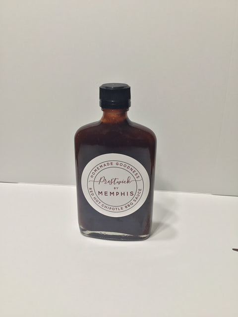 ASE Catering Prestwick by Memphis Red Hot Chipotle BBQ Sauce - 8 OZ 24 Pack