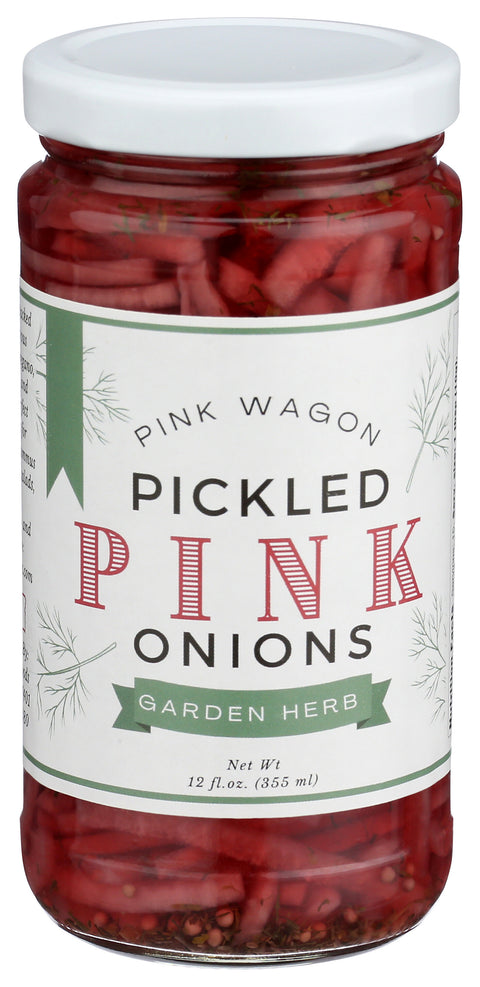 Pink Wagon Foods Pickled Pink Onions - Garden Herb - 12 FL OZ 12 Pack
