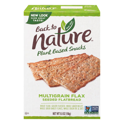Back To Nature Multigrain Flax Crackers - 5.5 OZ 6 Pack