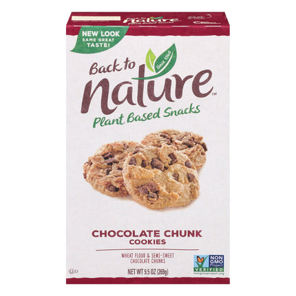 Back To Nature Chocolate Chunk Cookie - 9.5 OZ 6 Pack