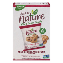Back To Nature Mini Chocolate Chunk Cookies - 7.5 OZ 4 Pack