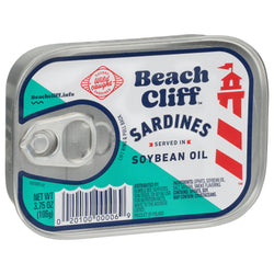 Beach Cliff Sardines In Soybean Oil - 3.75 OZ 12 Pack