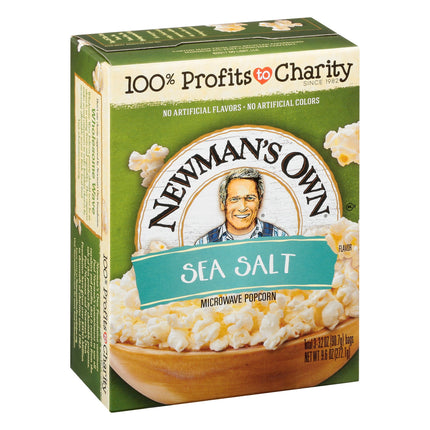 Newman's Own Sea Salt Popcorn - 9.6 OZ 12 Pack
