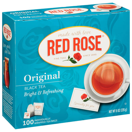 Red Rose Original Black Tea Bags - 100 CT 12 Pack